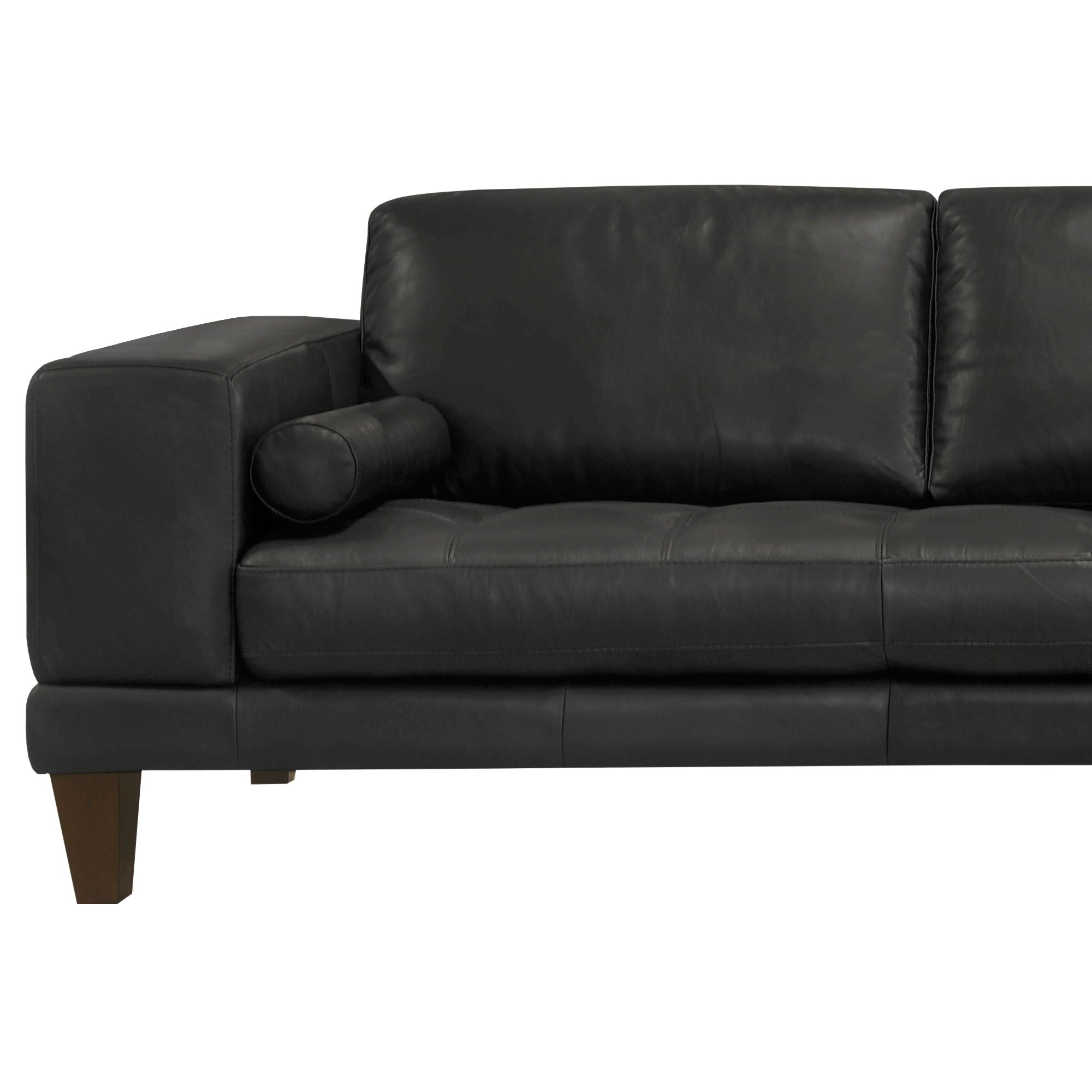 Wynne - Contemporary Sectional - Black / Brown - Premium Stationary Sectionals from Armen Living - Just $5070! Shop now at brett interiors