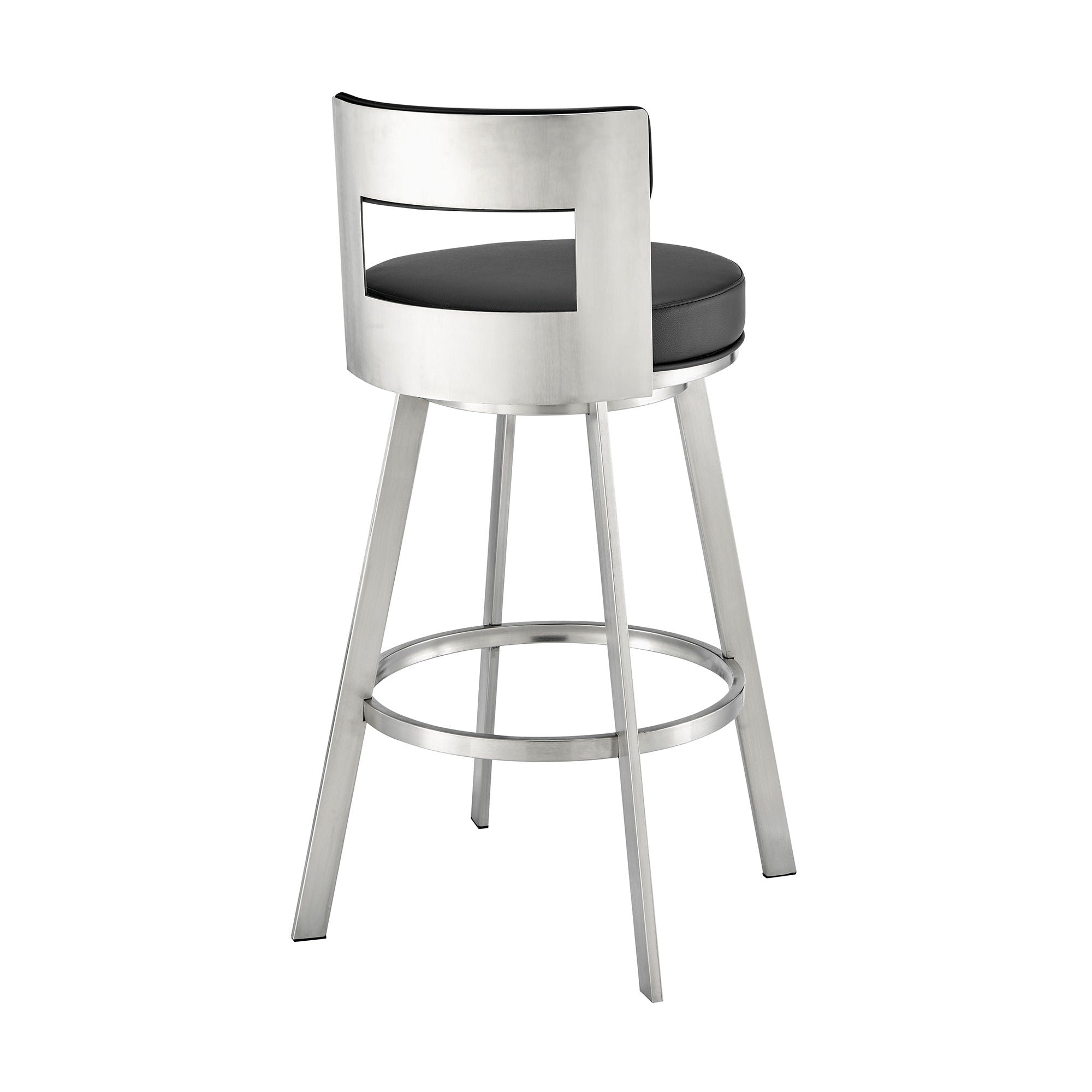 Flynn - Swivel Bar Stool -  Brushed Steel - Premium Counter Height (24"-27") from Armen Living - Just $372.50! Shop now at brett interiors