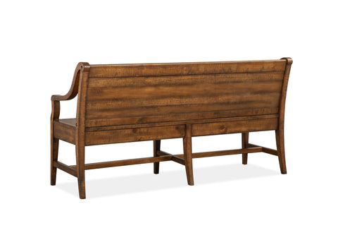 Bay Creek - Bench With Back - Toasted Nutmeg - Premium Dining Benches from Magnussen Furniture - Just $922.50! Shop now at brett interiors