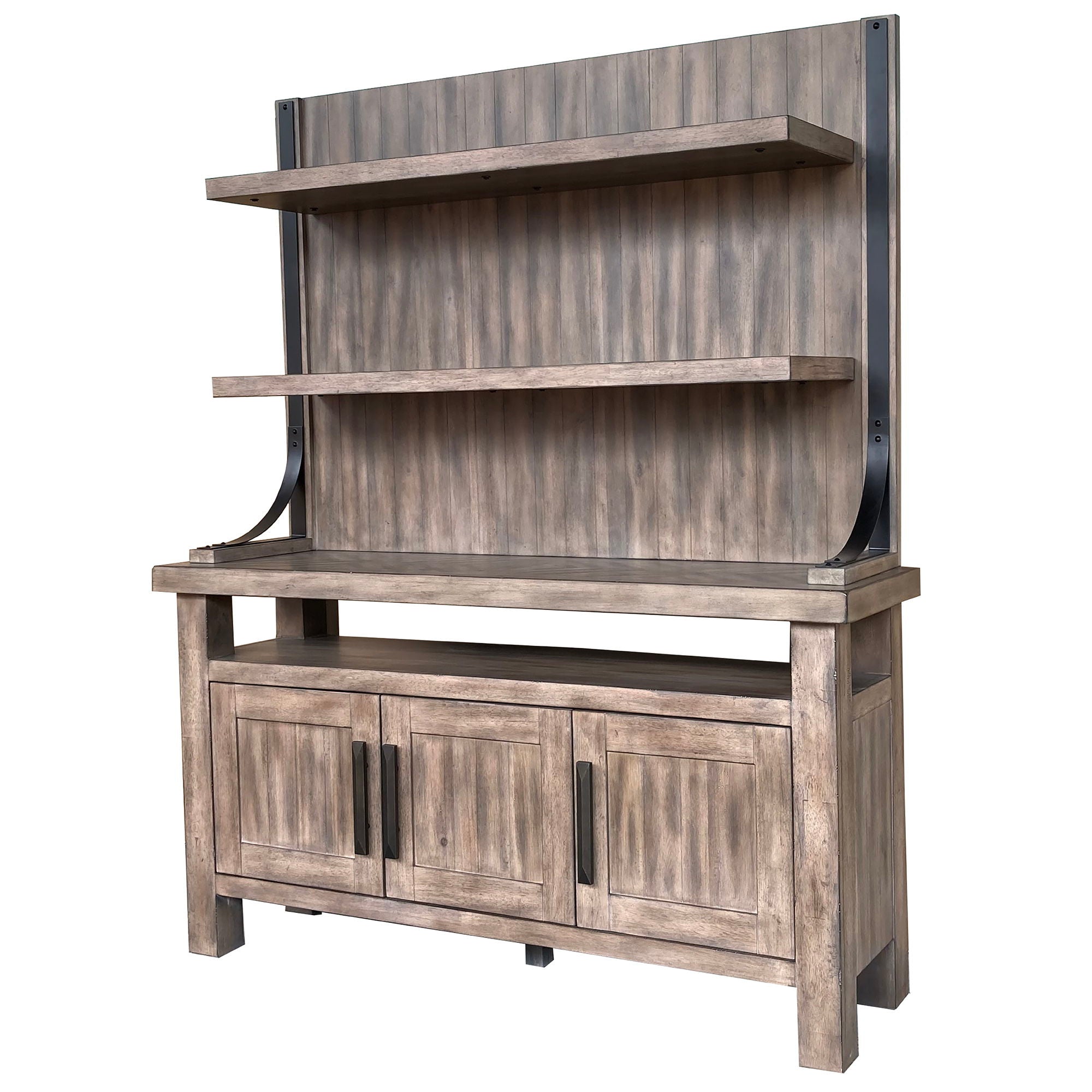 Lodge Dining - Buffet and Bar Display Hutch - Siltstone - Premium Hutches & Buffets from Parker House - Just $1622.50! Shop now at brett interiors