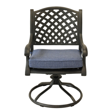 Patio Outdoor Dining Swivel Rocker Chairs With Cushion (Set of 2) - Premium Chair Sets from Gather Craft - Just $961! Shop now at brett interiors