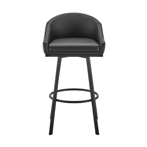 Eleanor - Swivel Stool - Black Base - Premium Counter Height (24"-27") from Armen Living - Just $370! Shop now at brett interiors