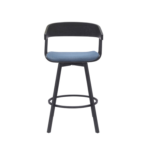 Athena - Swivel Black Metal Stool - Premium Counter Height (24"-27") from Armen Living - Just $280! Shop now at brett interiors