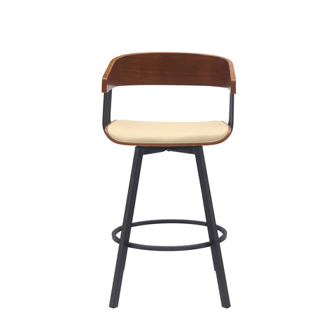 Athena - Swivel Walnut Metal Stool - Premium Counter Height (24"-27") from Armen Living - Just $280! Shop now at brett interiors