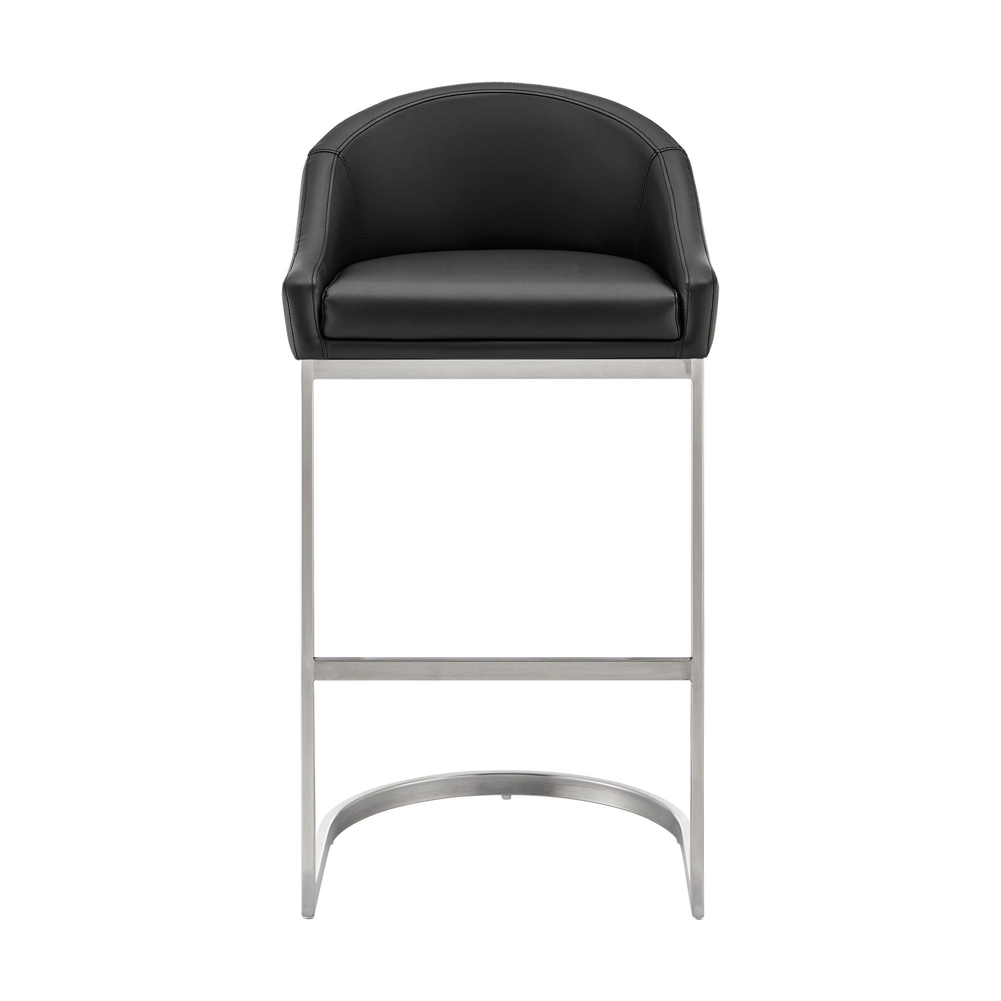 Katherine - Bar Stool - Brushed Steel - Premium Counter Height (24"-27") from Armen Living - Just $337.50! Shop now at brett interiors