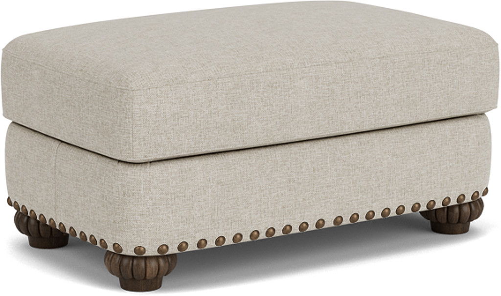 Patterson - Ottoman - Nailhead Trim - Premium Upholstered Ottomans from Flexsteel - Just $750! Shop now at brett interiors