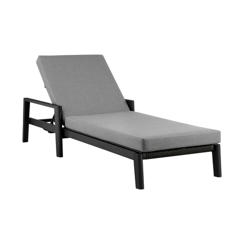 Cayman - Outdoor Patio Adjustable Chaise Lounge Chair With Cushions - Gray - Premium Chaises from Armen Living - Just $1827.50! Shop now at brett interiors