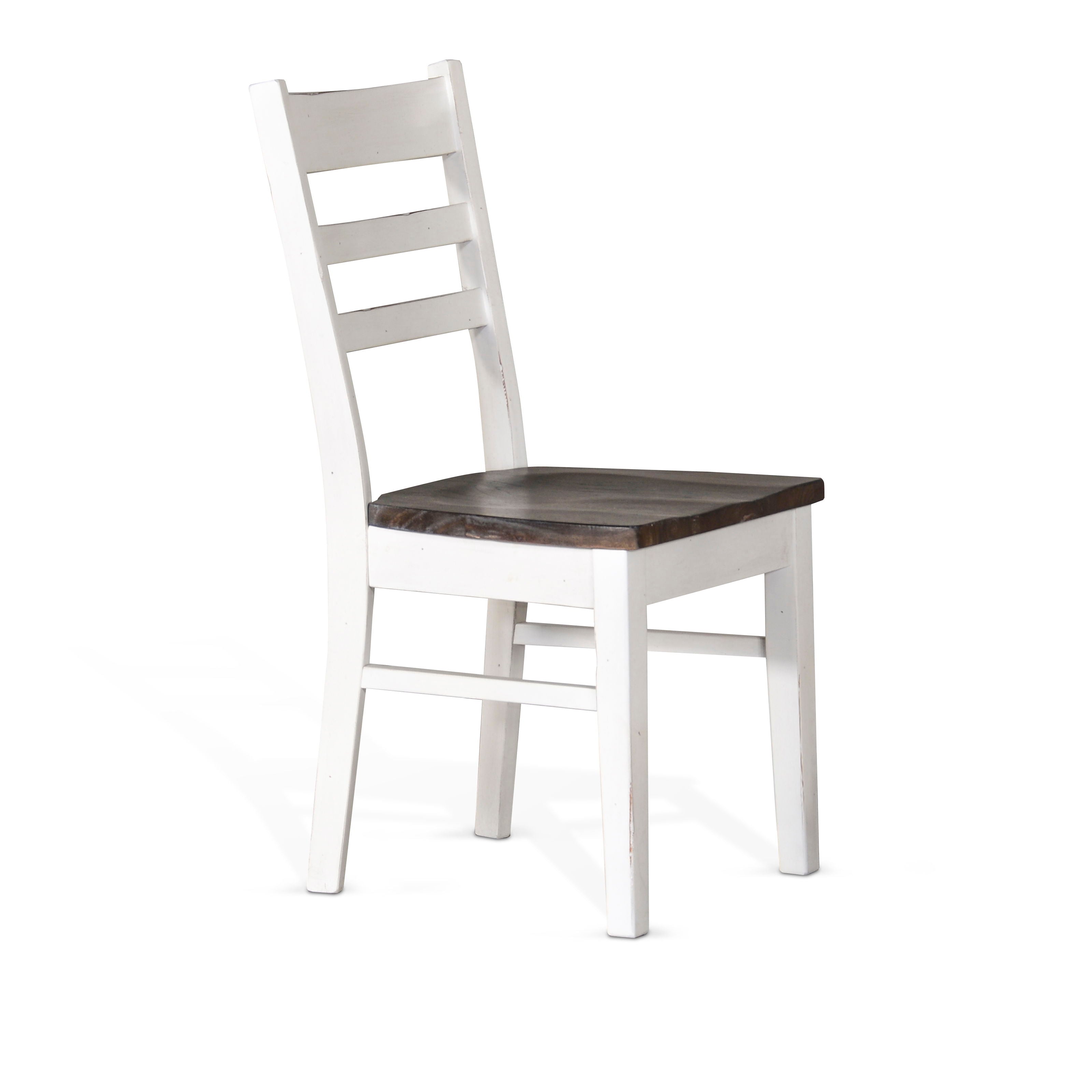 Carriage House - Ladderback Chair - White / Dark Brown - Premium Side Chairs from Sunny Designs - Just $163! Shop now at brett interiors