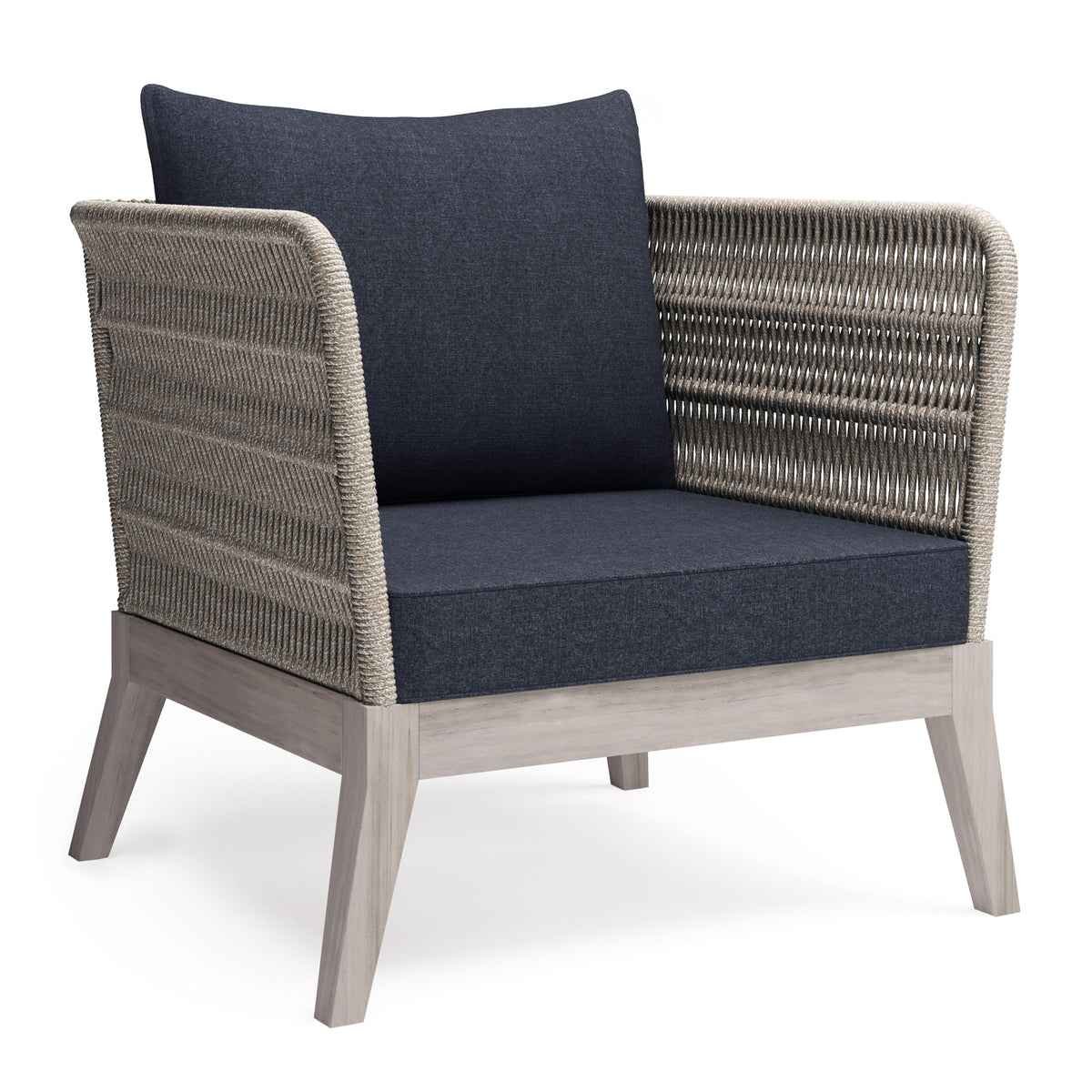 Santiago - Outdoor Conversation Chair - Slate Grey - Premium Arm Chairs from Simpli Home - Just $608! Shop now at brett interiors