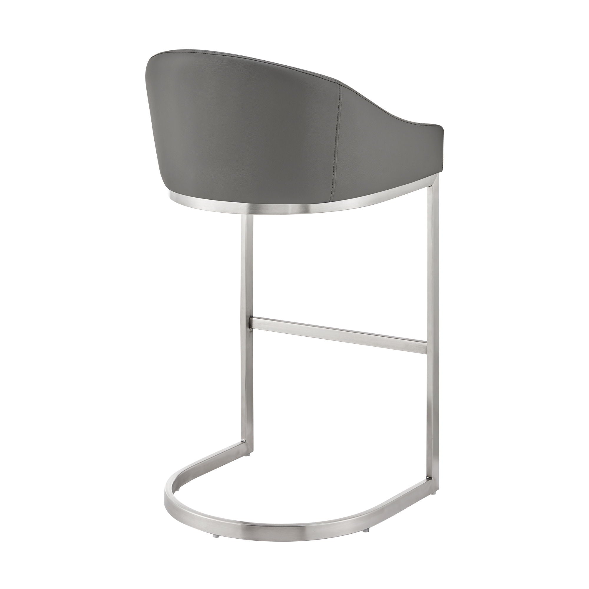 Katherine - Bar Stool - Brushed Steel - Premium Counter Height (24"-27") from Armen Living - Just $337.50! Shop now at brett interiors