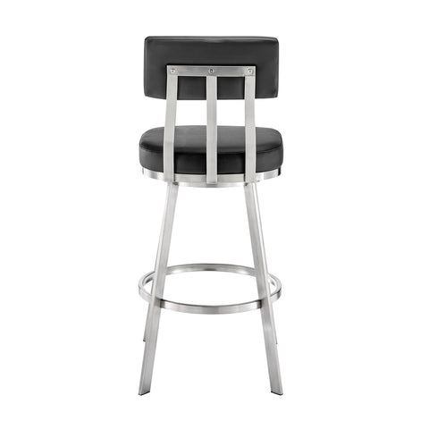 Benjamin - Swivel Stool - Brushed Steel Legs - Premium Counter Height (24"-27") from Armen Living - Just $410! Shop now at brett interiors