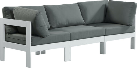 Nizuc - Outdoor Patio Modular Sofa - Grey - Modern & Contemporary - Premium Sofas from Meridian Furniture - Just $2787.50! Shop now at brett interiors