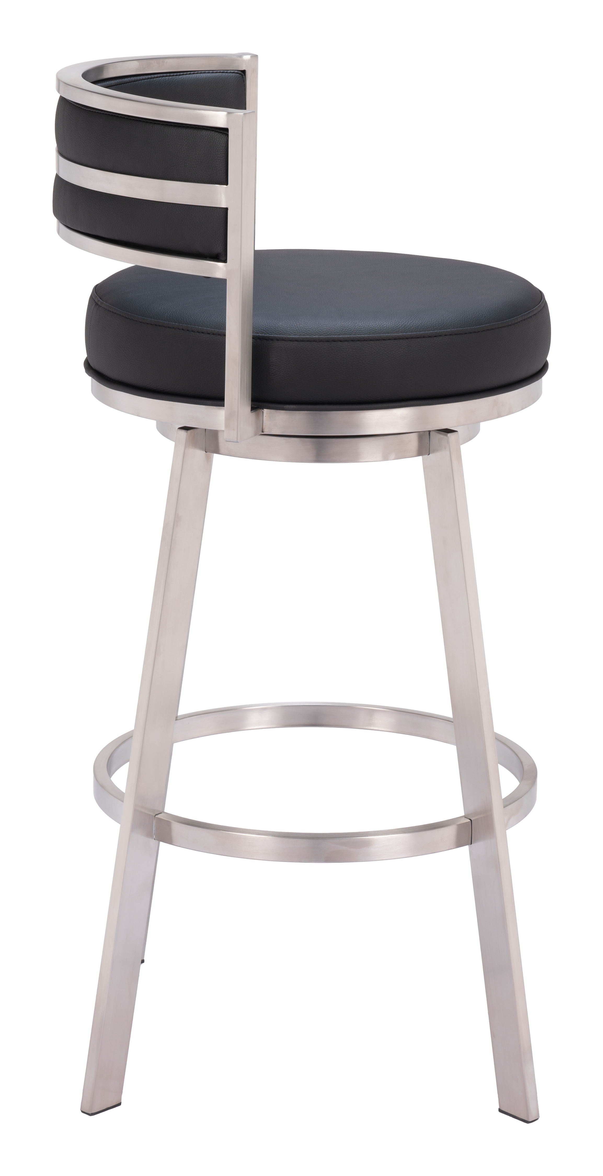 Gimsby - Swivel Barstool - Black - Premium Bar Height (28"-30") from Zuo Modern - Just $900! Shop now at brett interiors