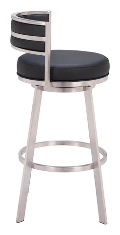 Gimsby - Swivel Barstool - Black - Premium Bar Height (28"-30") from Zuo Modern - Just $900! Shop now at brett interiors