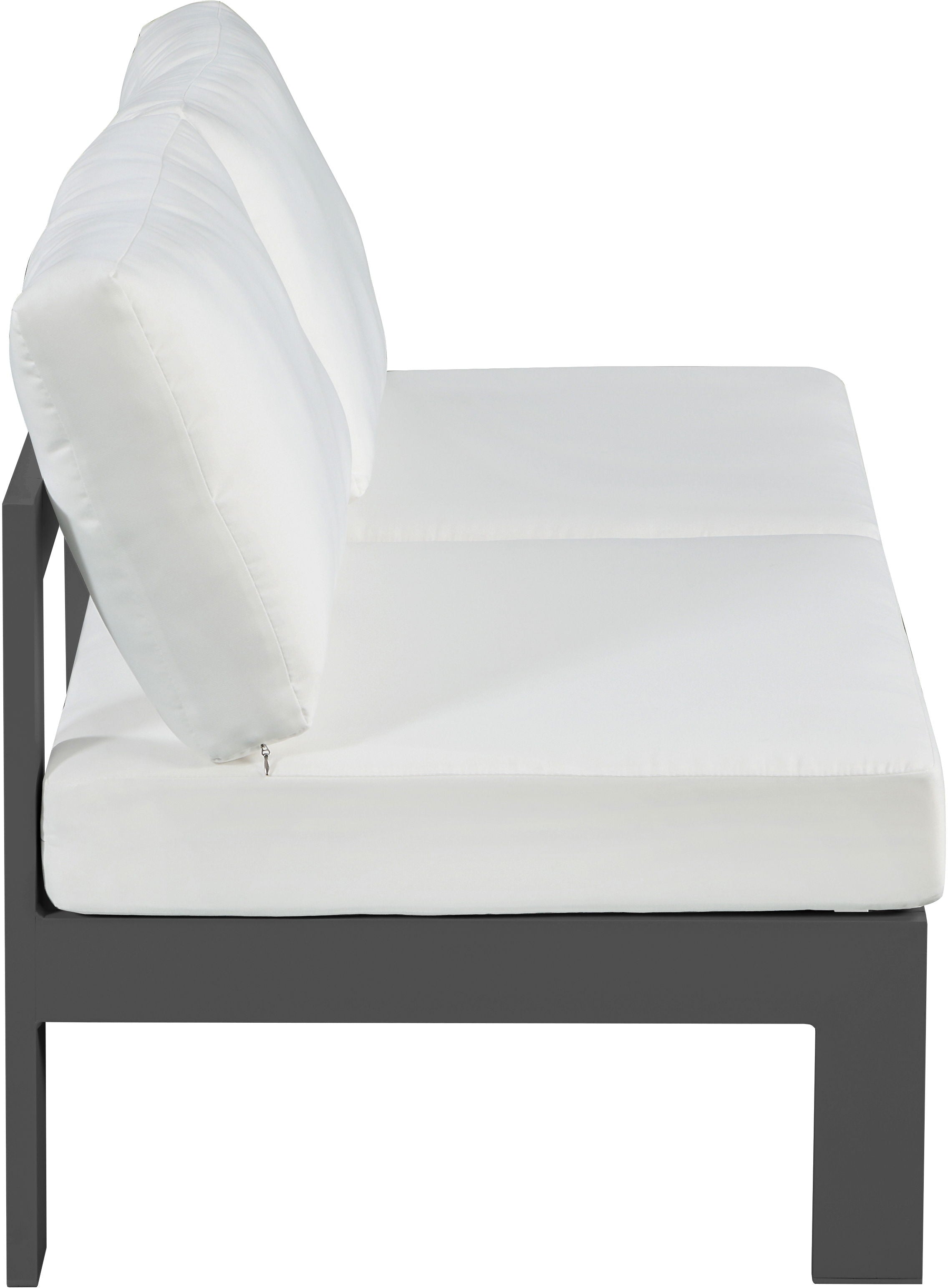 Nizuc - Outdoor Patio Modular Sofa 2 Seats - White - Premium Sofas from Meridian Furniture - Just $1725! Shop now at brett interiors