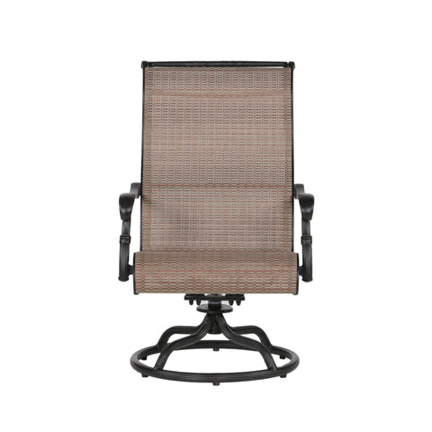 Patio Outdoor Sling Swivel Rocker With Aluminum Frame, All-Weather Furniture (Set of 2) - Bronze - Premium Chair Sets from Gather Craft - Just $981! Shop now at brett interiors