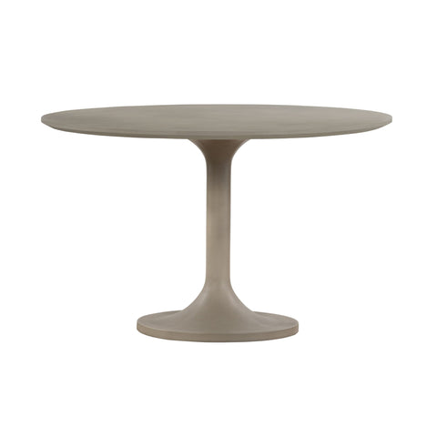 Pippa - Metal Tulip Round Dining Table - Medium Gray Concrete - Premium Dining Tables from Armen Living - Just $1140! Shop now at brett interiors