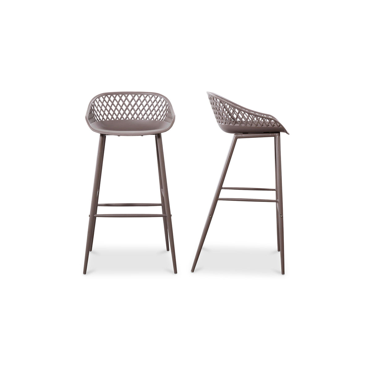 Piazza - Outdoor Barstool Barstool (Set of 2) - Gray - Premium Chair Sets from Moe's Home Collection - Just $497.50! Shop now at brett interiors