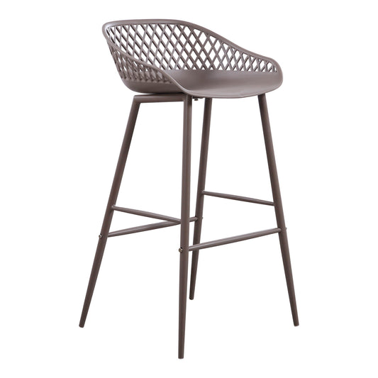 Piazza - Outdoor Barstool Barstool (Set of 2) - Gray - Premium Chair Sets from Moe's Home Collection - Just $497.50! Shop now at brett interiors