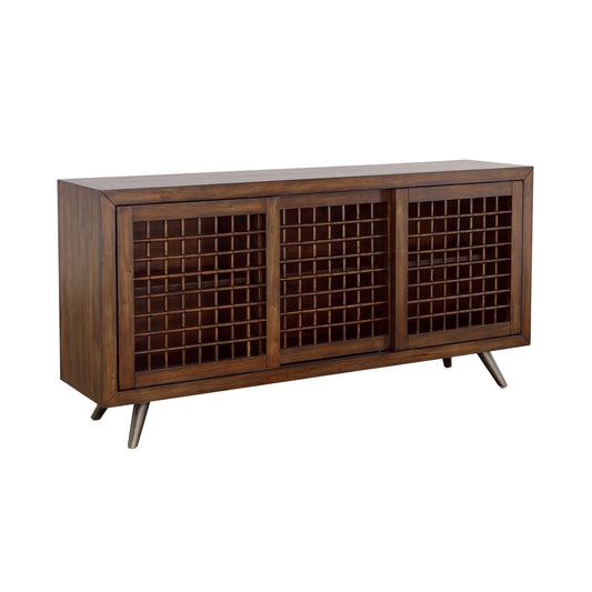 Manchester - Three Sliding Door Credenza - Brown - Premium Credenzas from Coast2Coast Home - Just $4125! Shop now at brett interiors