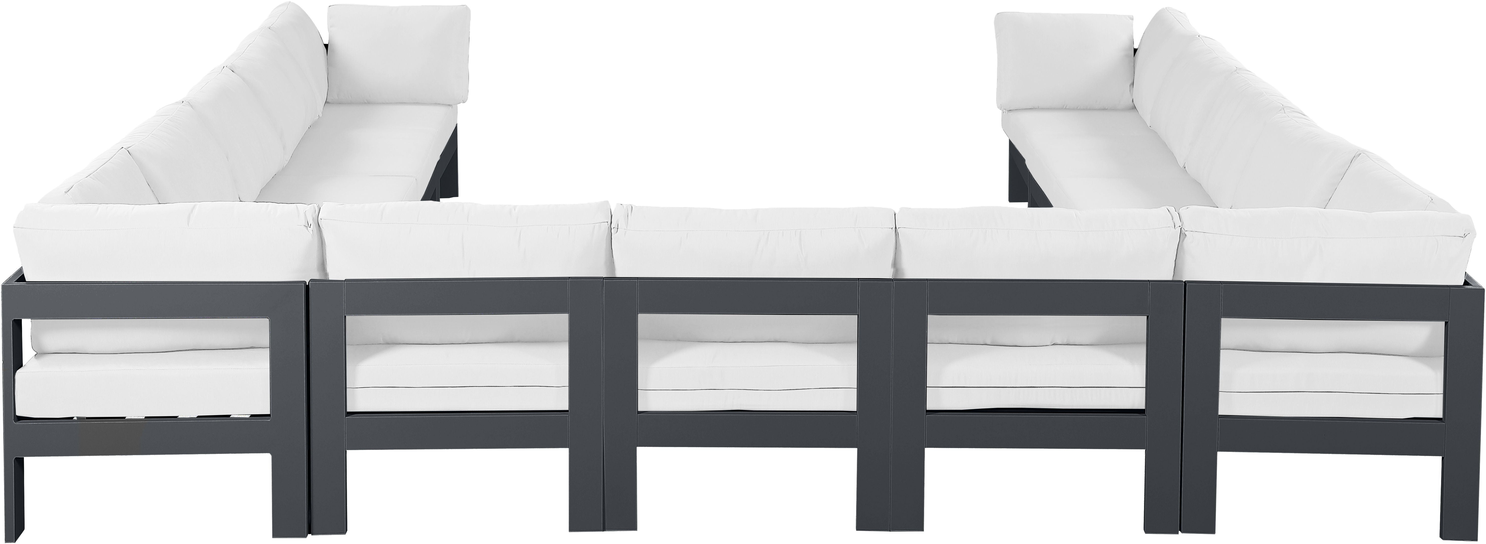 Nizuc - Outdoor Patio Modular Sectional 13 Piece - White - Premium Stationary Sectionals from Meridian Furniture - Just $11612.50! Shop now at brett interiors