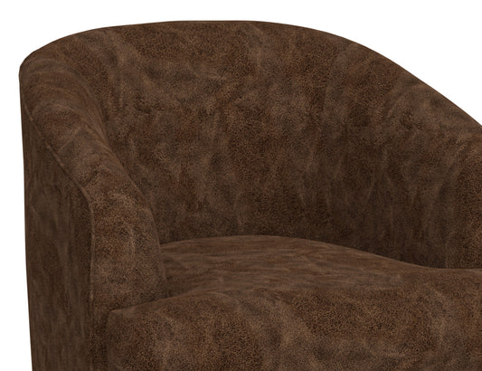 Tumbi - 360 Degree Swivel Accent Chair - Chocolate Brown - Premium Swivel Chairs from International Furniture Direct - Just $997.50! Shop now at brett interiors