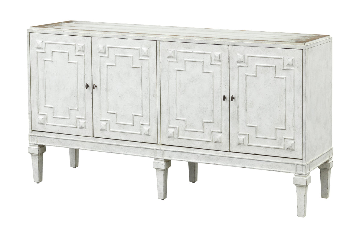 Yancy - Four Door Credenza - Standford White - Premium Credenzas from Coast2Coast Home - Just $4125! Shop now at brett interiors