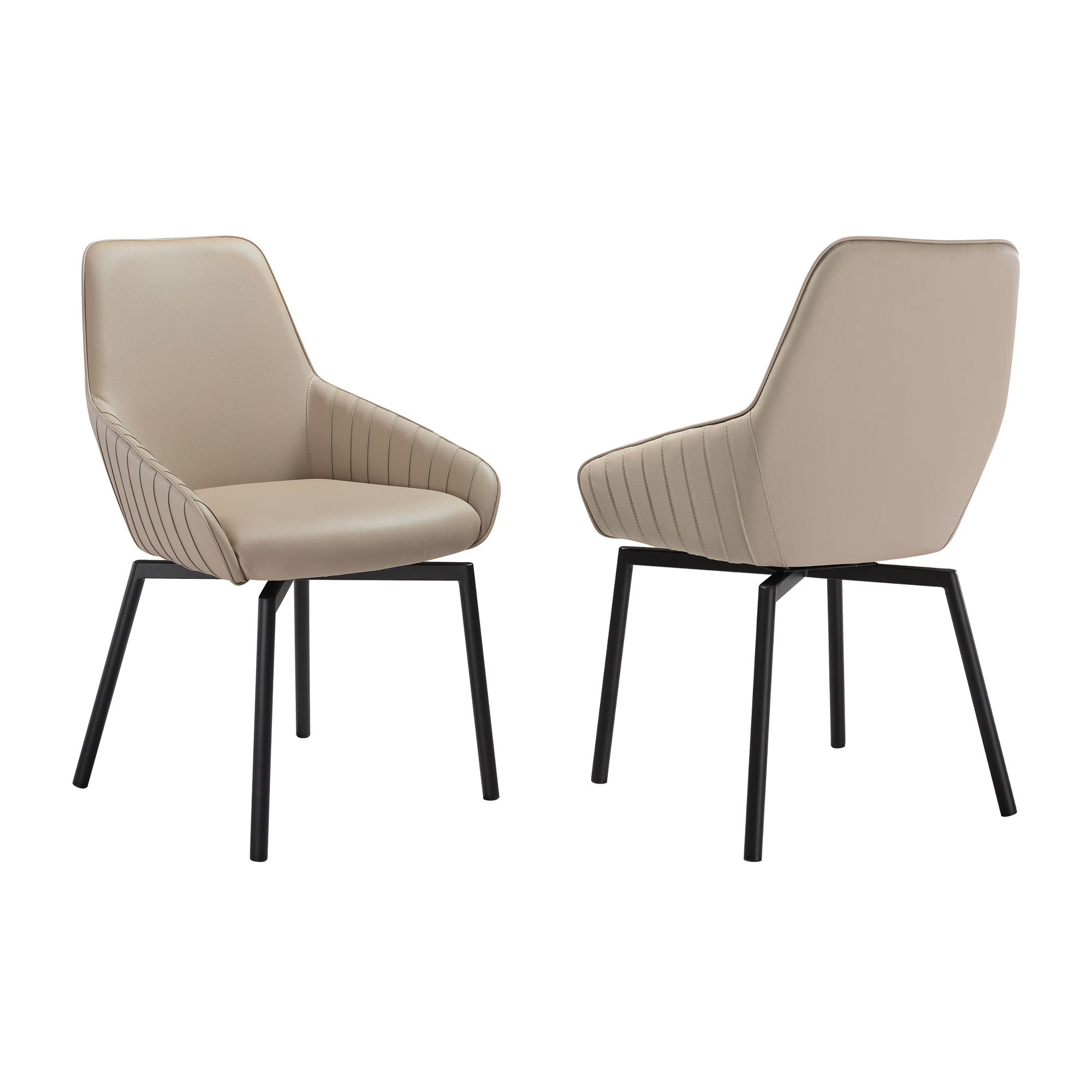 Shilo - Swivel Upholstered Dining Chair (Set of 2) - Premium Chair Sets from Armen Living - Just $575! Shop now at brett interiors