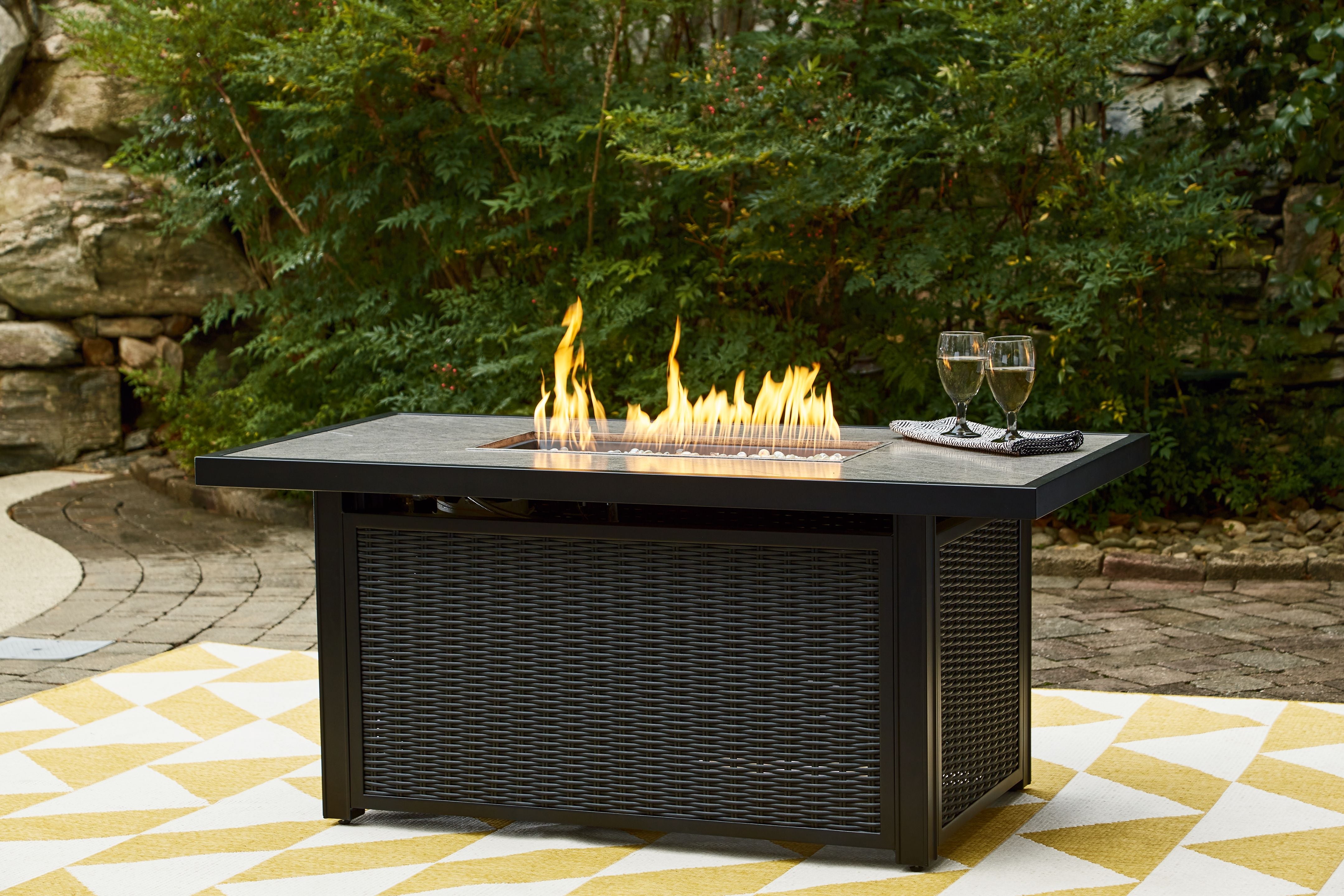 Beachcroft - Rectangular Fire Pit Table - Premium Fire Pits from Ashley Furniture - Just $1910.65! Shop now at brett interiors