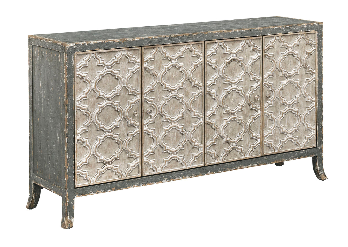 Marion - Four Door Credenza - Weathered Stone Gray - Premium Credenzas from Coast2Coast Home - Just $4537.50! Shop now at brett interiors