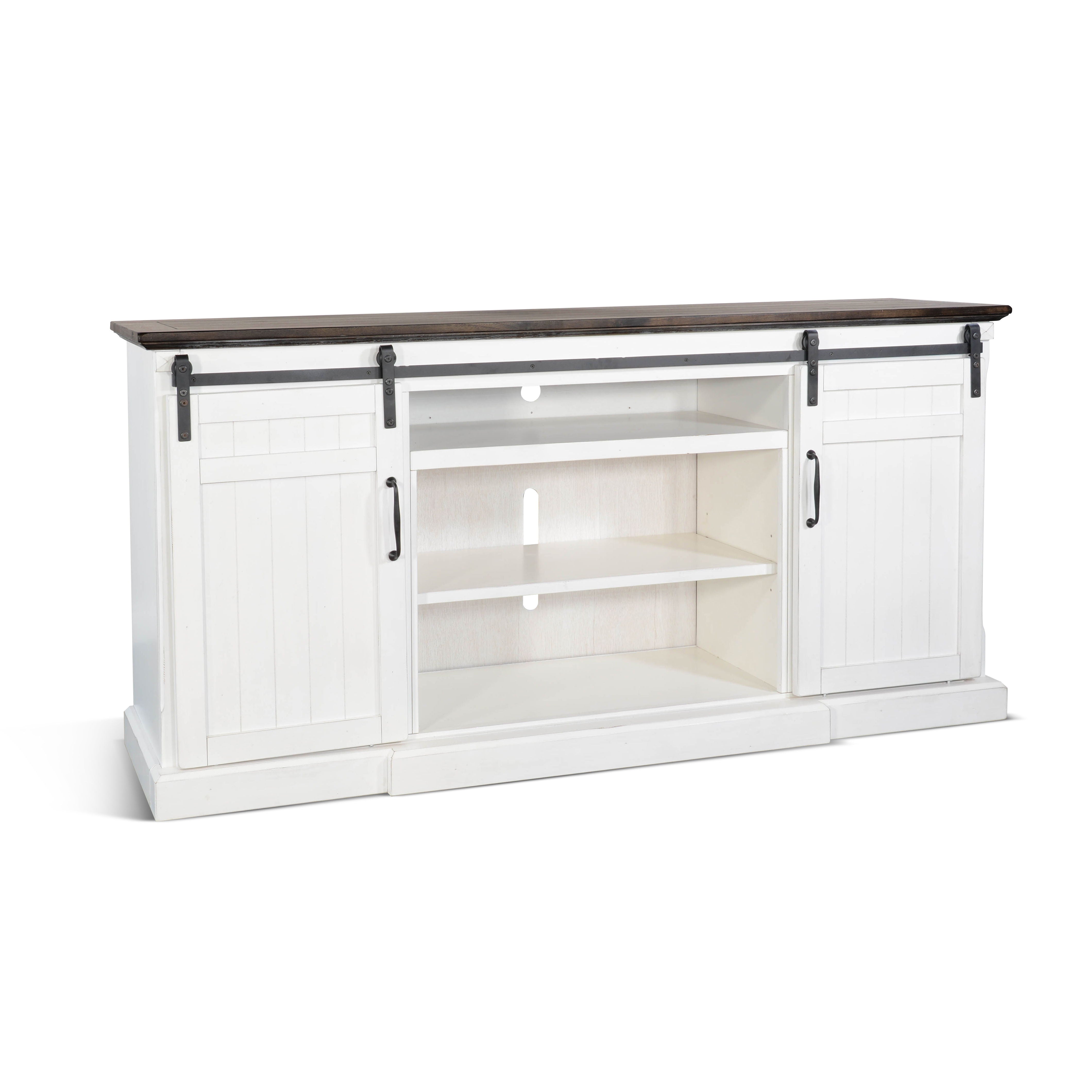 Carriage House - TV Console With Fireplace Option - White - Premium TV Stands from Sunny Designs - Just $1428! Shop now at brett interiors