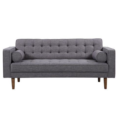 Element - Mid-Century Modern Loveseat - Dark Gray / Walnut - Premium Stationary Loveseats from Armen Living - Just $1165! Shop now at brett interiors