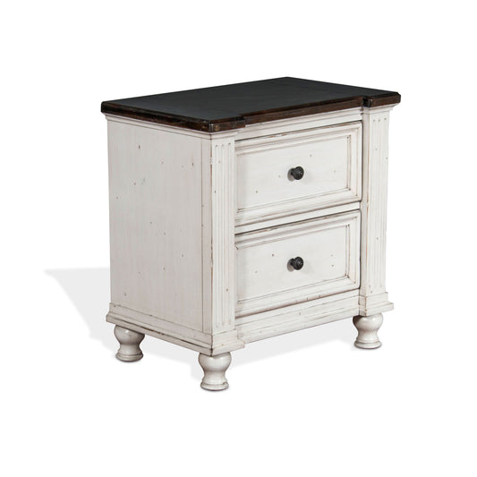 Carriage House - Nightstand - White / Dark Brown - Premium Accent Nightstands from Sunny Designs - Just $437! Shop now at brett interiors