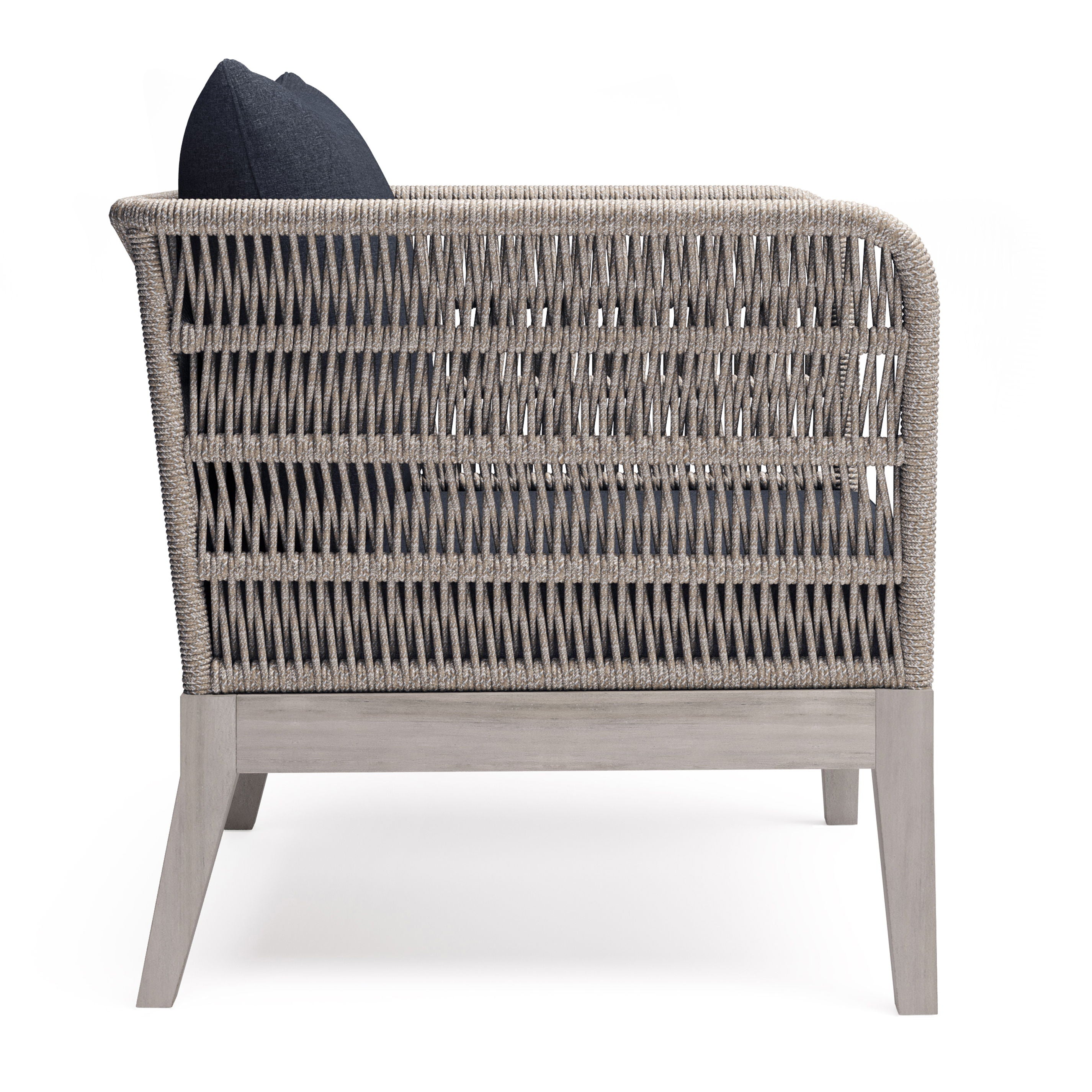 Santiago - Outdoor Conversation Chair - Slate Grey - Premium Arm Chairs from Simpli Home - Just $608! Shop now at brett interiors