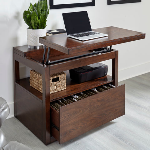 Elevation - Functional File with Lift Top - Warm Elm - Premium Filing Cabinets from Parker House - Just $672.50! Shop now at brett interiors