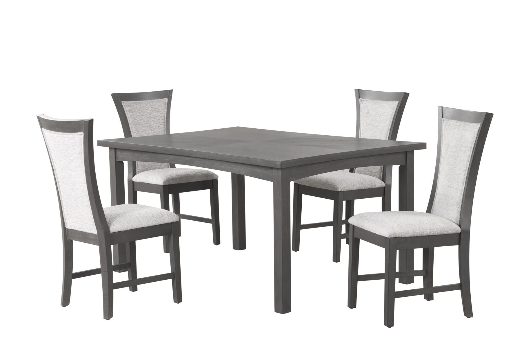 Flair - 5 Piece Dining Set (Table & 4 Chairs) - Gray - Premium 5 Piece Dining Room Sets from New Classic - Just $672.50! Shop now at brett interiors