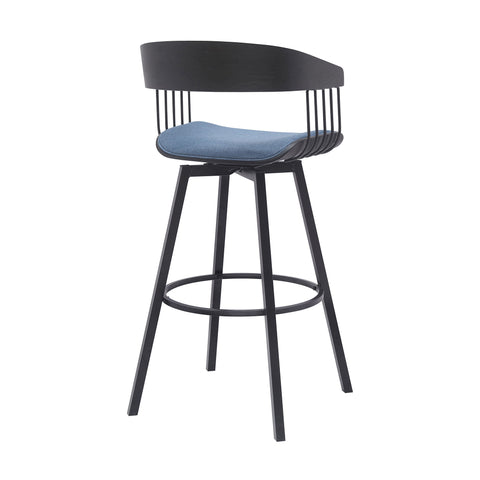 Athena - Swivel Black Metal Stool - Premium Counter Height (24"-27") from Armen Living - Just $280! Shop now at brett interiors