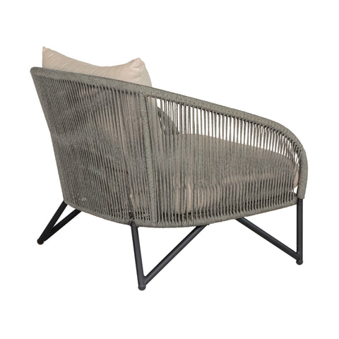 Benicia - Outdoor Patio Chair - Gray / Taupe - Premium Arm Chairs from Armen Living - Just $977.50! Shop now at brett interiors