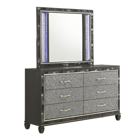 Radiance - Dresser & Mirror - Black - Premium Dresser & Mirror from New Classic - Just $1125! Shop now at brett interiors