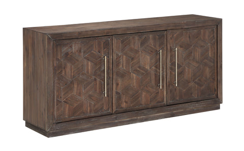 Blocker - Three Door Credenza - Tumbler Dark Brown - Premium Credenzas from Coast2Coast Home - Just $4125! Shop now at brett interiors