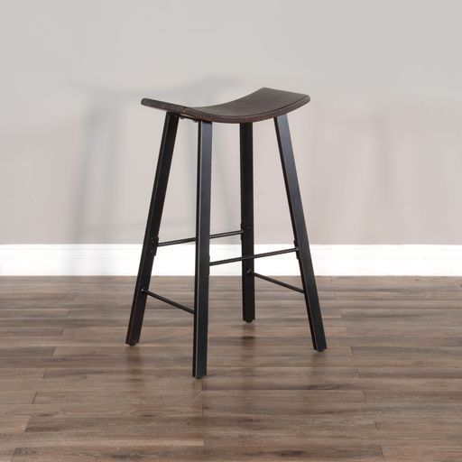 Newport - 30" Stool With Wood Seat - Dark Brown - Premium Bar Height (28"-30") from Sunny Designs - Just $142! Shop now at brett interiors