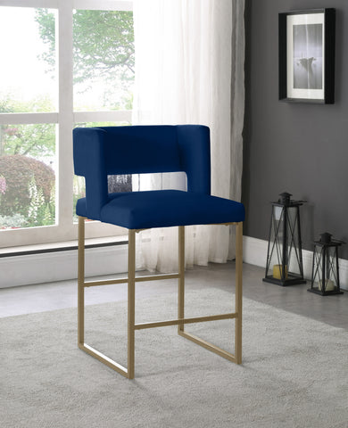 Caleb - Counter Stool with Gold Legs (Set of 2) - Premium Stool Sets from Meridian Furniture - Just $675! Shop now at brett interiors