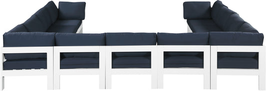 Nizuc - Outdoor Patio Modular Sectional 11 Piece - Navy - Premium Stationary Sectionals from Meridian Furniture - Just $9887.50! Shop now at brett interiors