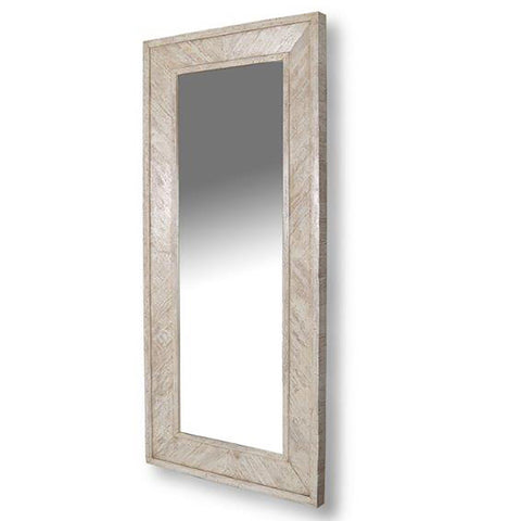 Crossings Monaco - Floor Mirror - Weathered Blanc - Premium Floor Mirrors from Parker House - Just $747.50! Shop now at brett interiors