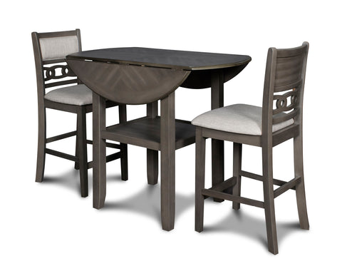 Gia - Counter Drop Leaf Table Set - Premium 3 Piece Dining Room Sets from New Classic - Just $447.50! Shop now at brett interiors