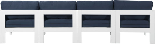 Nizuc - Outdoor Patio Modular Sofa 4 Seats - Navy - Premium Sofas from Meridian Furniture - Just $3450! Shop now at brett interiors