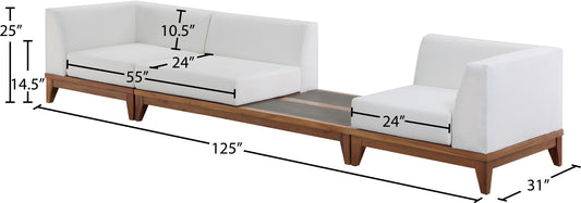 Rio - Modular Sofa 3 Seats - Off White - Premium Sofas from Meridian Furniture - Just $5162.50! Shop now at brett interiors