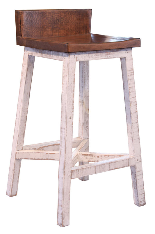 Pueblo - Wooden Seat & Base Stool - Premium Counter Height (24"-27") from International Furniture Direct - Just $205! Shop now at brett interiors