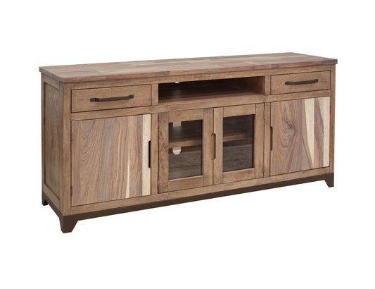 Natural Parota - 70" TV Stand - Brown Cappuccino - Premium TV Stands from International Furniture Direct - Just $1375! Shop now at brett interiors