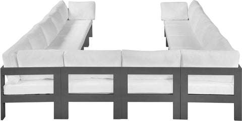 Nizuc - Outdoor Patio Modular Sectional 12 Piece - White - Premium Stationary Sectionals from Meridian Furniture - Just $10750! Shop now at brett interiors